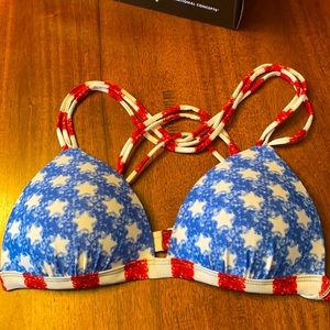 American flag bikini bathing suit  top